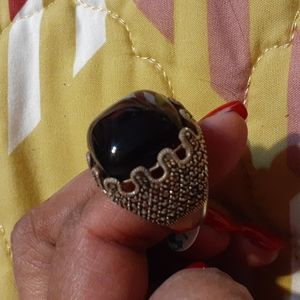 .925 Sterling Silver Marcasite Ring